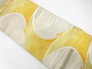 アンティーク　抽象鳥模様織り出し袋帯（材料）